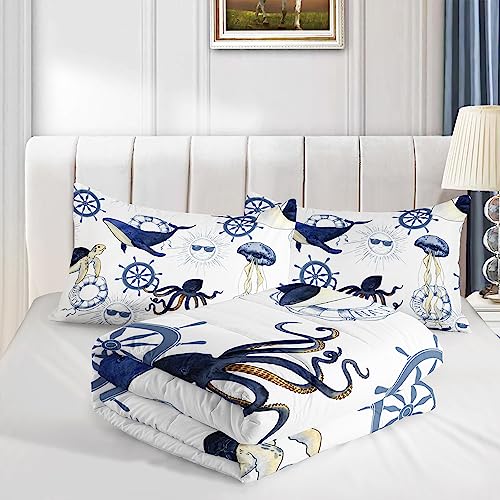 Coastal Nautical Twin Comforter Set for Kids