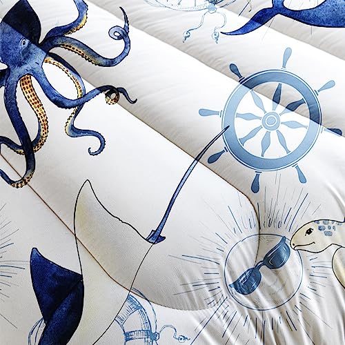 Coastal Nautical Twin Comforter Set for Kids