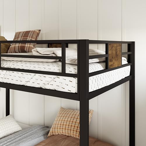 Rustic Twin Over Twin Bunk Bed Frame