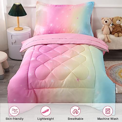 Wowelife Pink Toddler Bedding Set for Girls