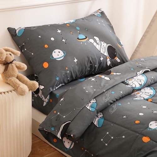 Grey Astronaut Toddler Bedding Set - 4 Piece
