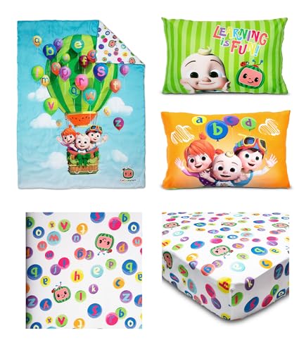 Cocomelon Toddler Bedding Set – 4 Pieces, Blue