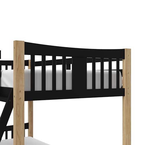 Storkcraft Caribou Twin Bunk Bed - Black/Natural