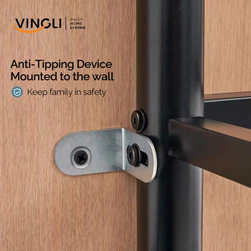 VINGLI Twin Loft Bed with Stairs and Rails