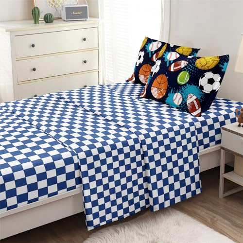 Leaflin Kids Twin Comforter Set - Sports Theme