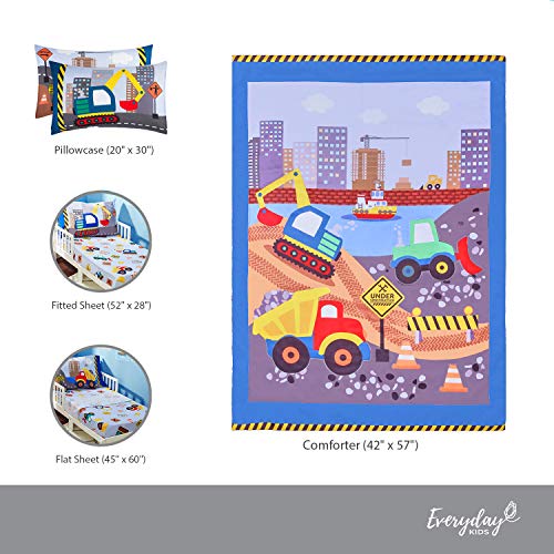 Under Construction Kids 4-Piece Toddler Bedding Set