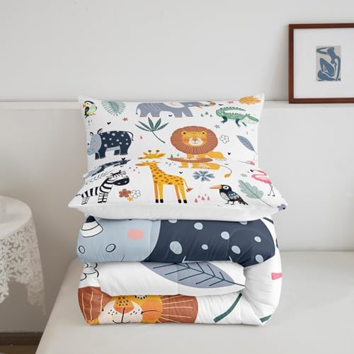 Kids Zoo Animal Comforter Set for Bedroom Decor
