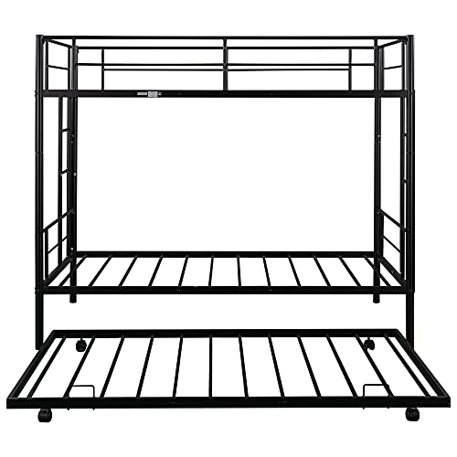 Calabash Twin Metal Bunk Bed with Trundle