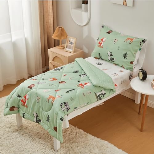 Woodland Animal Toddler Bedding Set - 4 Pieces