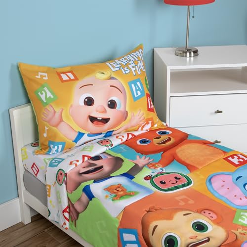 CoComelon Learning is Fun Toddler Bedding Set