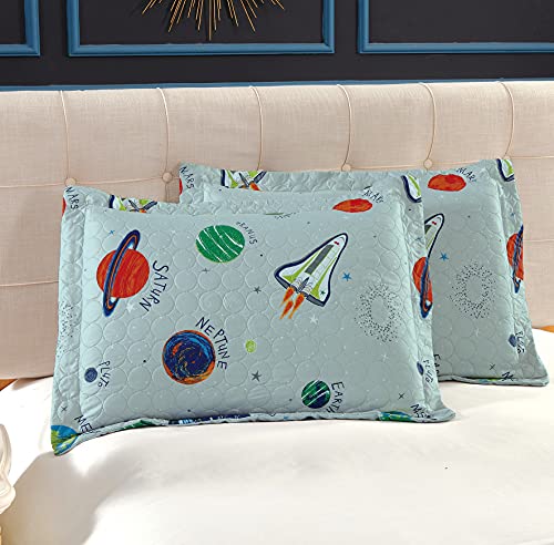 Galaxy Outer Space Adventure Twin Bedspread Set