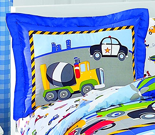 Boys' 5-Piece Trucks and Cars Bedding Set