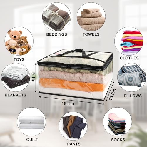 6-Pack Clear Storage Bags for Bedding and More