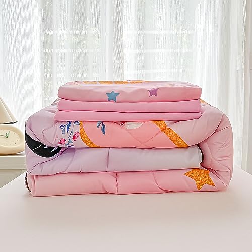 Pink Unicorn Toddler Bedding Set - 4 Piece