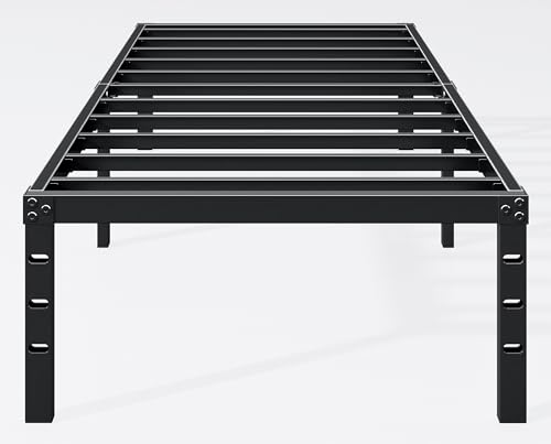 Sturdy Twin Metal Bed Frame with Storage Options