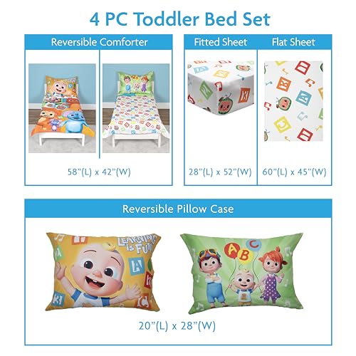 CoComelon Learning is Fun Toddler Bedding Set