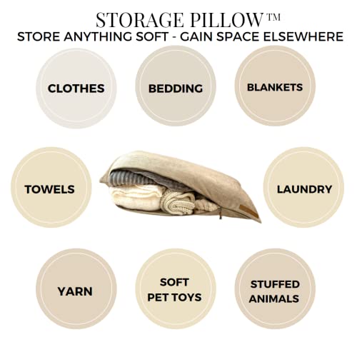 XL Zippered Storage Pillowcase for Space Saving