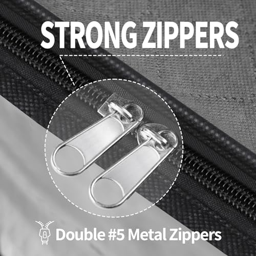 8-Pack Foldable Clothes Storage Bags - Black