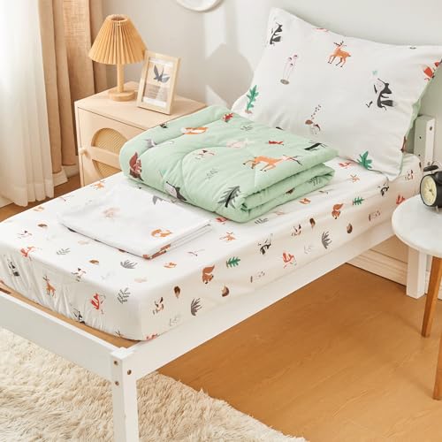 Woodland Animal Toddler Bedding Set - 4 Pieces