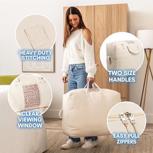 Large Canvas Storage Bags for Bedding and Clothes
