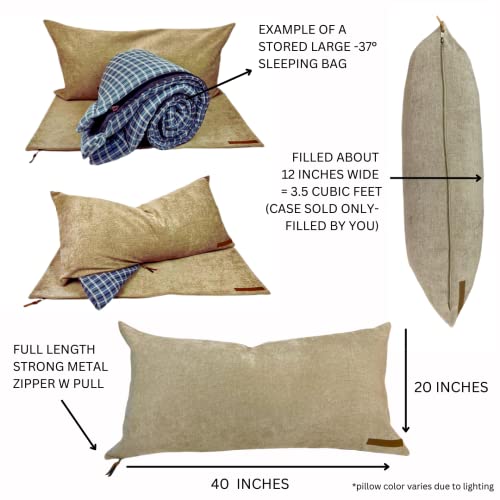 XL Zippered Storage Pillowcase for Space Saving