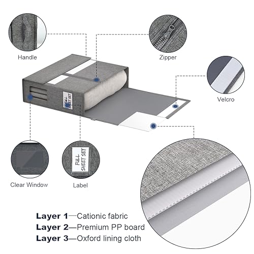 Furnhome 6-Pack Bed Sheet Storage Organizer