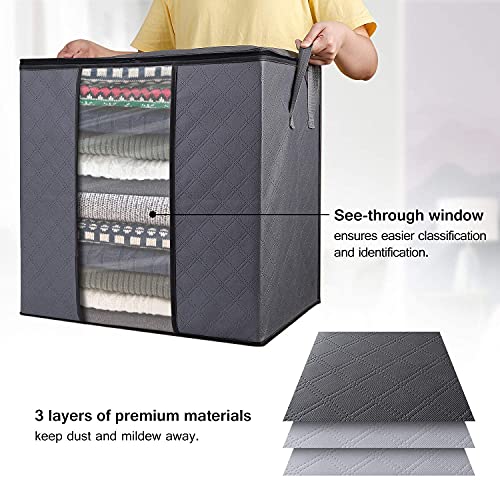 WISELIFE 3-Pack Large Storage Bags for Bedding