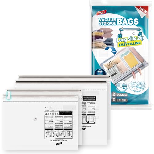 TAILI-LONG 4 Pack Vacuum Storage Space Saver Bags