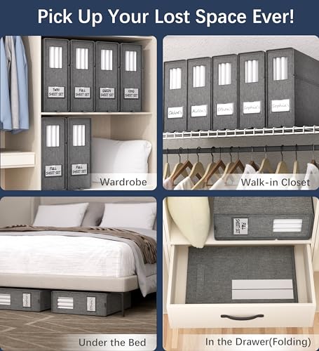 Furnhome 6-Pack Bed Sheet Storage Organizer