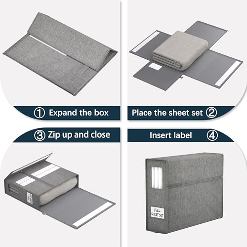 Furnhome 6-Pack Bed Sheet Storage Organizer