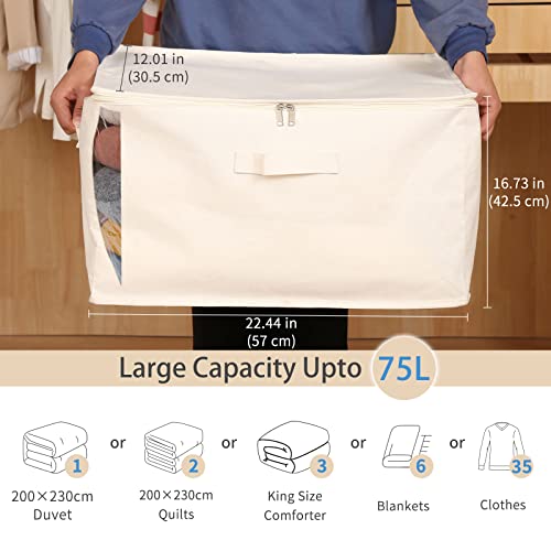 Collapsible Canvas Storage Bags for Quilts and Clothes
