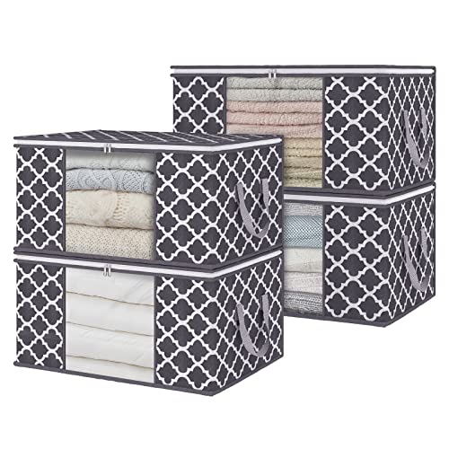 Fixwal 90L Storage Bags 4-Pack for Bedding
