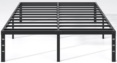 Sturdy Queen Metal Bed Frame with Storage Space