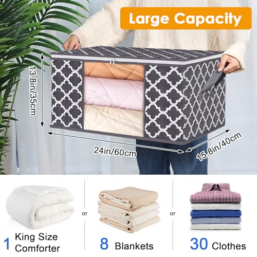 Fixwal 90L Storage Bags 4-Pack for Bedding