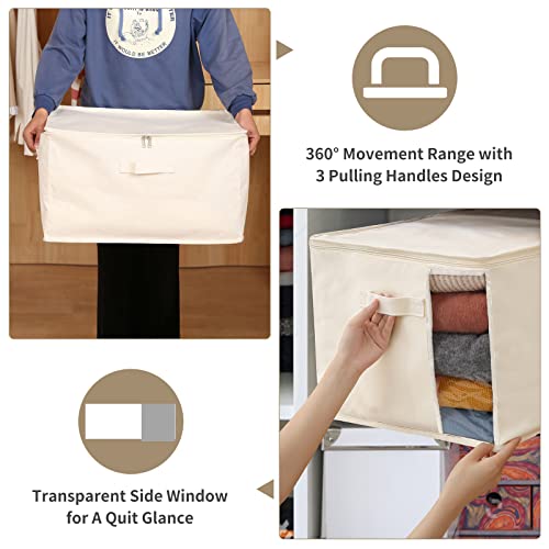 Collapsible Canvas Storage Bags for Quilts and Clothes