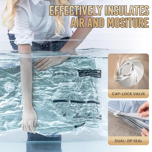 TAILI-LONG 4 Pack Vacuum Storage Space Saver Bags