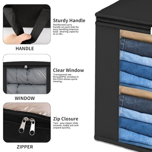 Large Zippered Blanket Storage Bags - 2 Pack