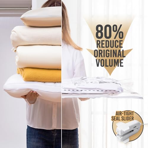 12 Large Vacuum Storage Bags for Bedding & Clothes