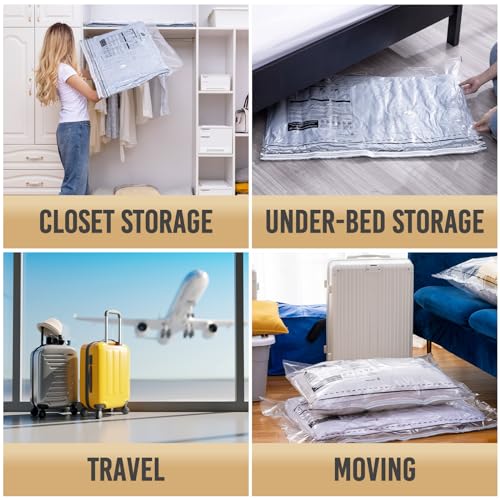 TAILI-LONG 4 Pack Vacuum Storage Space Saver Bags