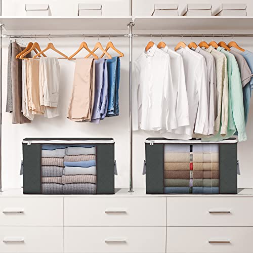 3-Pack Foldable Storage Bags for Bedding, 90L