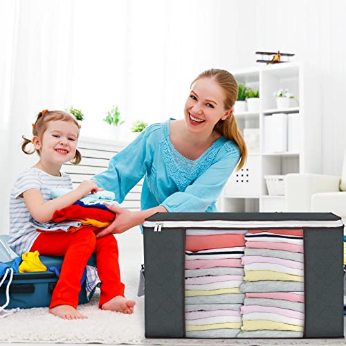 3-Pack Foldable Storage Bags for Bedding, 90L