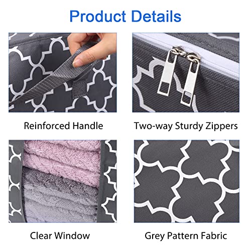 Fixwal 90L Storage Bags 4-Pack for Bedding