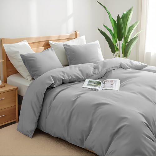 Luxury Gray Queen Size Duvet Cover Set