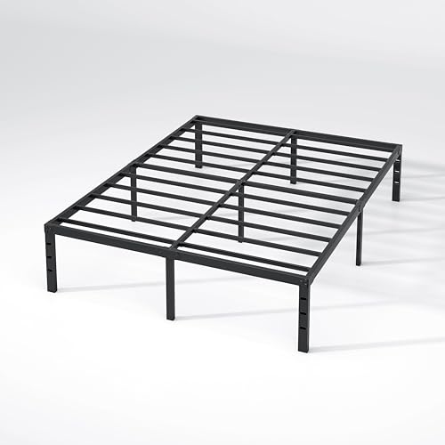 Sturdy Queen Metal Bed Frame with Storage Space