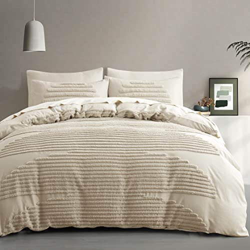 Boho Beige 5-Piece Full/Queen Duvet Cover Set