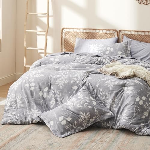 Queen Floral Comforter Set - 7 Piece Bedding