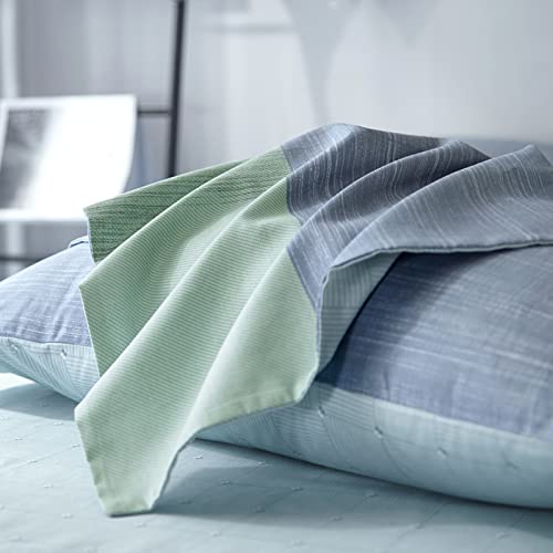 Queen Soft Cotton Striped Duvet Cover Set