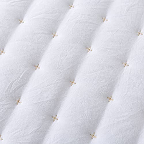WDCOZY White King Quilt Bedding Set - 3 Pieces