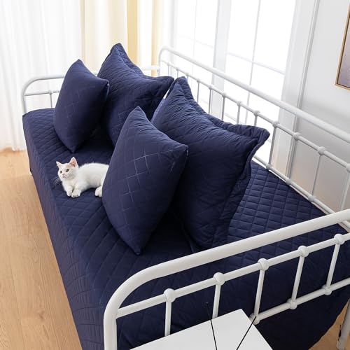 Navy Blue 5-Piece Daybed Cover Set Twin
