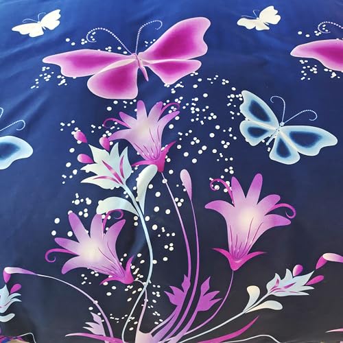 Butterfly Duvet Cover Set - Blue Queen Bedding